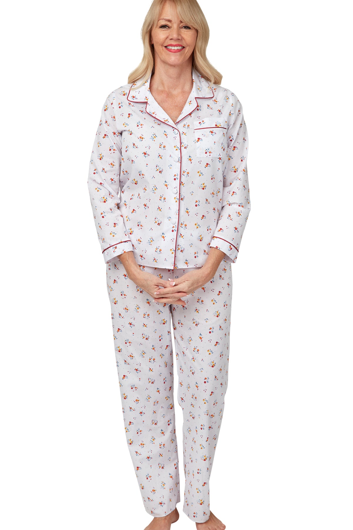 Penny Floral Print Easy-Care Long Sleeve Pyjama – Marlon